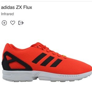Adidas ZX Flux, like new. Orange/red color